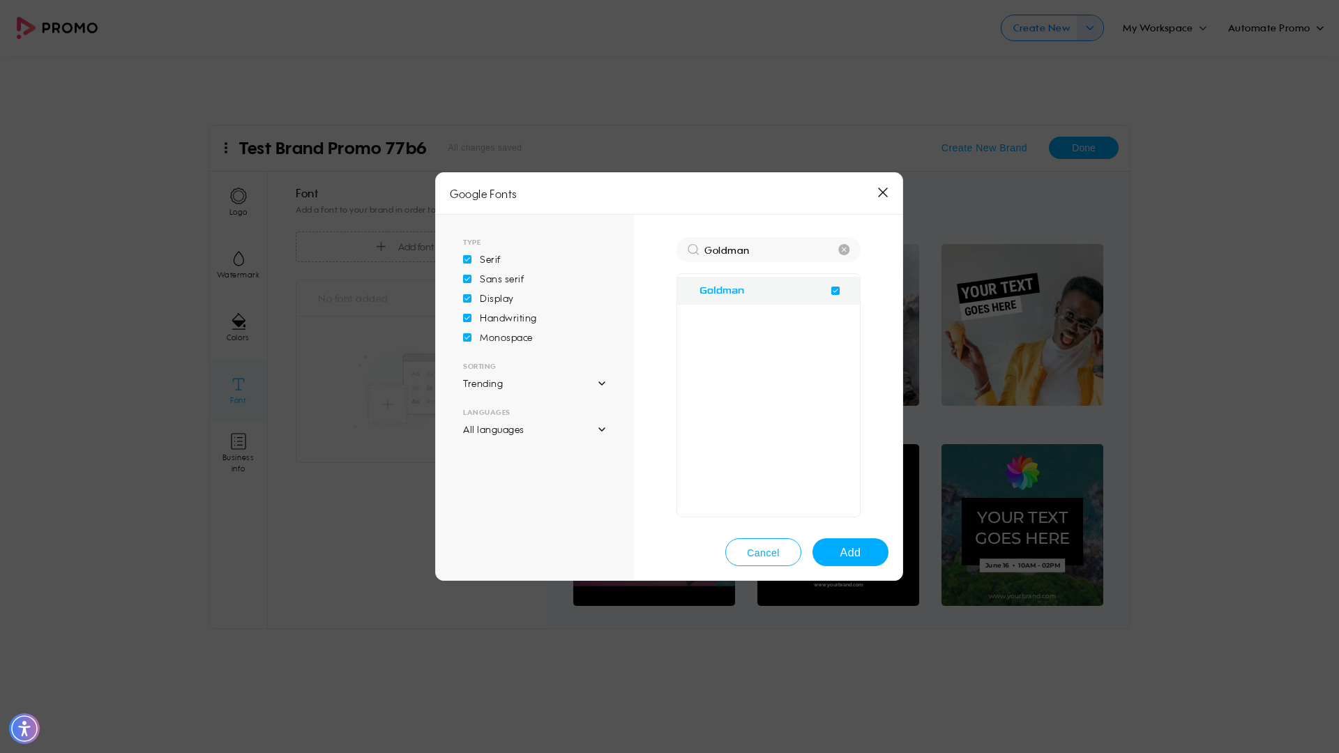 Test failure screenshot